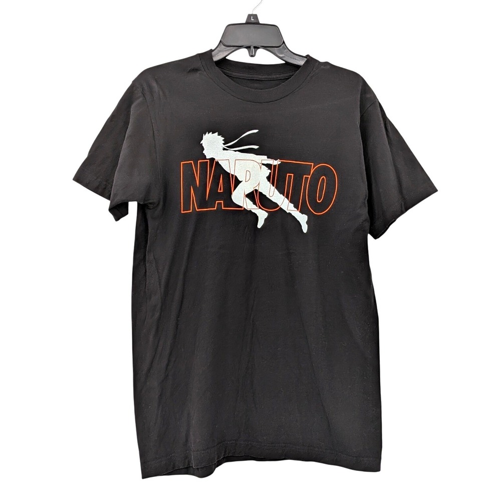 Naruto Shippuden Graphic Tee M Anime Streetwear‎ Black Licensed Cotton Top